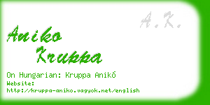 aniko kruppa business card
