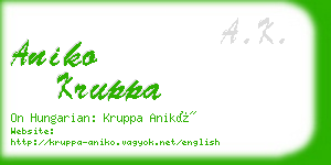 aniko kruppa business card